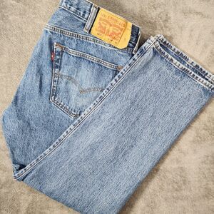 Levis 501 Original Fit Men's 38x30 Blue Button Fly Red Tab Straight Leg Jeans